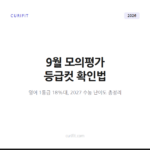 9월 모의평가 등급컷 확인 방법과 2027 수능 난이도 총정리